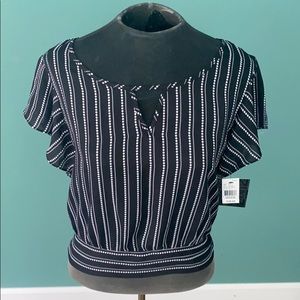 Cropped Sheer Blouse.